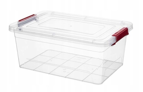 Pojemnik do przechowywania żywności z pokrywą plastikowy bezbarwny 15L 1szt