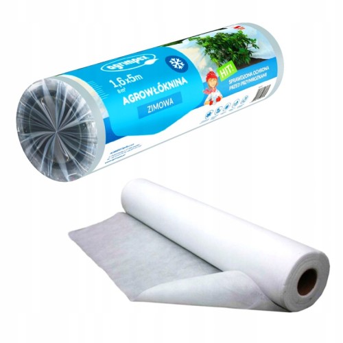 Agrowłóknina zimowa osłaniająca 1,6×5 m 50 g/m² ochrona przed mrozem 1 szt.