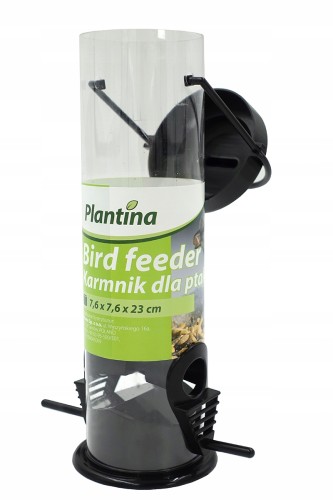 Karmnik dla ptaków w kształcie tuby 23cm wiszący na ziarno słonecznik 1 szt