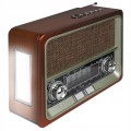 Radio sieciowo-bateryjne solarne AM, FM, SW LTC LXLTC103UBT RETRO 1200 mAh NETTA