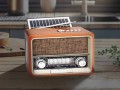 Radio sieciowo-bateryjne solarne AM, FM, SW LTC LXLTC103UBT RETRO 1200 mAh NETTA