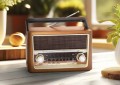Radio przenośne USB Bluetooth FM/AM/SW RETRO 1200 mAh ELMA