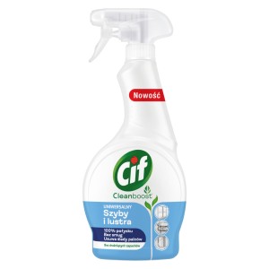 Płyn do mycia szyb i luster spray Cif Cleanboost Uniwersalny 500ml