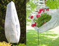 Kaptur ochronny 2 szt. z suwakiem zimowy biały 80×120 cm z agrowłókniny