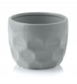 Osłonka ceramiczna na kwiaty 9,5 cm szara