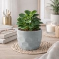 Osłonka ceramiczna na kwiaty 9,5 cm szara