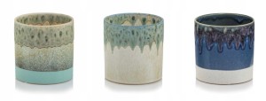 Osłonka ceramiczna szkliwiona z efektem zacieku trójkolorowa 16 cm 1 szt.