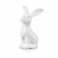 Figurka wielkanocna królik ceramiczny biały 10 cm dekoracyjny 1 szt.