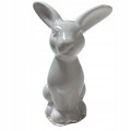 Figurka wielkanocna królik ceramiczny biały 10 cm dekoracyjny 1 szt.