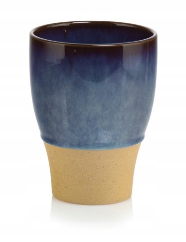 Doniczka ceramiczna granatowa szkliwiona 13x17 cm błyszcząca osłonka 1 szt.