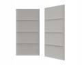 Panel tapicerowany wezgłowie Duo PP Matte Silver jasny szary 60x30 cm 1szt