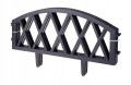 Płotek ogrodowy antracytowy modułowy 4 elementy plastikowy 58,5x32 cm