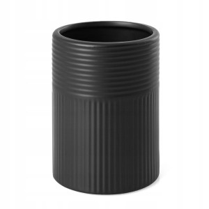 Kubek łazienkowy na szczoteczki ceramiczny czarny 300ml 1szt Tusa