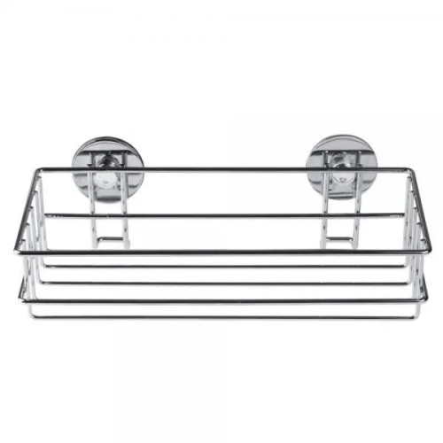Półka łazienkowa metalowa pod prysznic prostokątna chrom 25,5x11,5cm 1szt