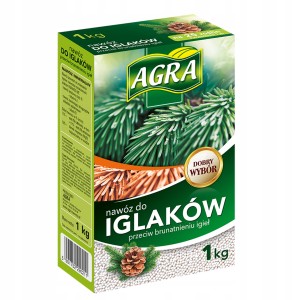 Agra nawóz do iglaków przeciw brunatnieniu igieł granulowany 1 kg