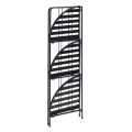 Kwietnik narożny metalowy na kwiaty składany trzy poziomy czarny 90cm 1szt