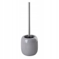 Szczotka łazienkowa WC z pojemnikiem ceramicznym szara 36,8cm 1szt Tierra