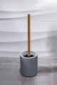 Szczotka łazienkowa WC z pojemnikiem plastikowym szara 37cm 1szt Rayon