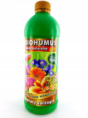 Biohumus nawóz organiczny do kwiatów kwitnących naturalny płyn 1L