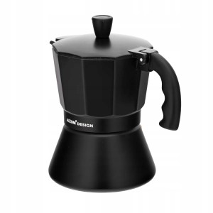 Kawiarka aluminiowa zaparzacz do kawy czarny na 3 filiżanki 150ml