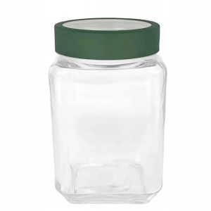 Pojemnik szklany słoik na żywność kwadratowy z zakrętką 700ml 1szt