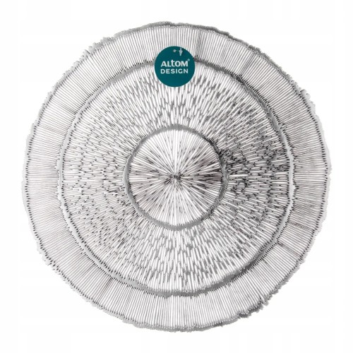 Mata podkładka na stół pod talerze promienie srebrna 38 cm 1szt