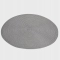 Podkładka na stół pod talerz okrągła słomkowa srebrna szara 38cm 1szt