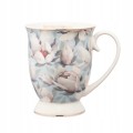 Kubek porcelanowy na stopce kwiaty elegancki Dla Niej 320ml 1szt