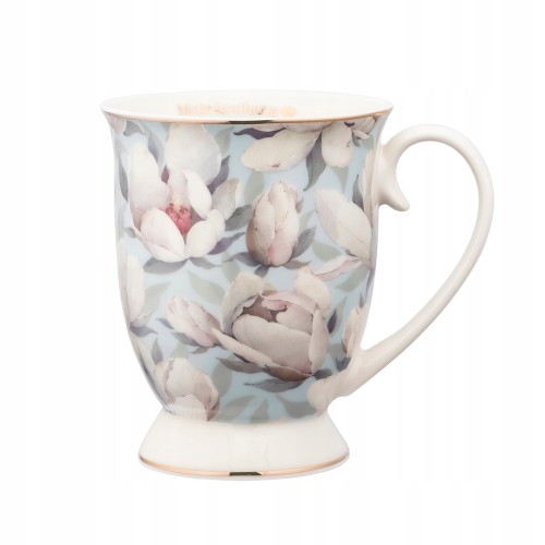 Kubek porcelanowy na stopce kwiaty elegancki Dla Niej 320ml 1szt