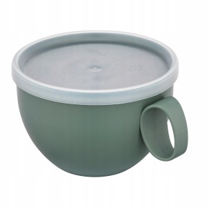 Kubek pojemnik z pokrywką plastikowy do mikrofali szałwiowy 550ml 1szt