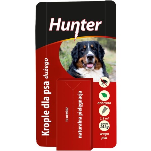 Hunter Krople na pasożyty dla dużego psa naturalny olejki eteryczne 1,8ml