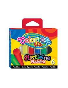 Colorino Plastelina okrągła 6 kolorów bardzo miękka masa plastyczna dla dzieci 1 szt