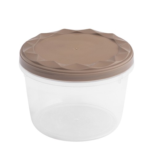 Pojemnik na żywność z pokrywą plastikowy taupe 600ml 1szt