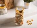 Pojemnik szklany słoik na żywność kwadratowy ze złotą zakrętką 700ml 1szt