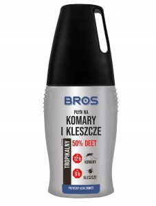 BROS płyn na komary i kleszcze mocny turystyczny 50% DEET 50ml