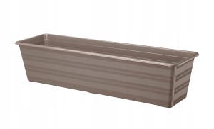 Doniczka balkonowa plastikowa beżowa długa do ziół i kwiatów 60 cm 1 szt. Draco