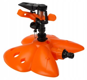 Zraszacz impulsowy z podstawą do nawadniania ogrodu plastikowy 1 szt.