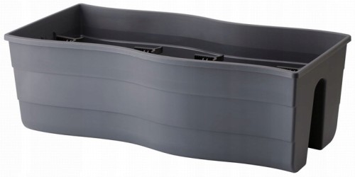 Skrzynka balkonowa plastikowa 60 cm grafitowa na rośliny kwiaty nowoczesna 1 szt. Fala