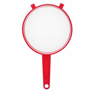 Sitko kuchenne plastikowe czerwone drobne oczka 20cm 1szt