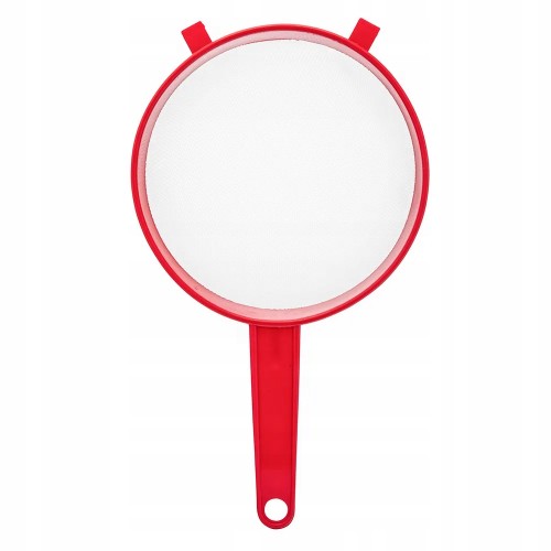 Sitko kuchenne plastikowe czerwone drobne oczka 20cm 1szt