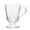 Kubek szklany na stopce do kawy latte elegancki 320ml 1szt Siena