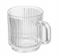 Kubek szklany transparentny ryflowany elegancki 360ml 1szt Selena
