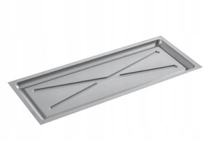 Tacka pod ociekacz suszarkę meblową plastikowa srebrna 22,5x50cm 1szt
