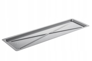 Tacka pod ociekacz suszarkę meblową plastikowa srebrna 22,5x75cm 1szt