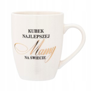 Kubek porcelanowy biały z napisem dla mamy Dzień Matki 340ml 1szt