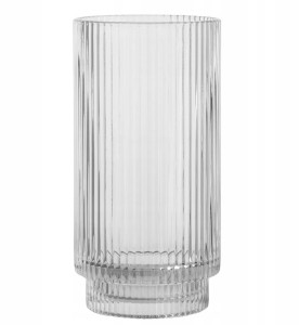 Szklanka do napojów drinków wysoka ryflowana przezroczysta 450ml 1szt Selena