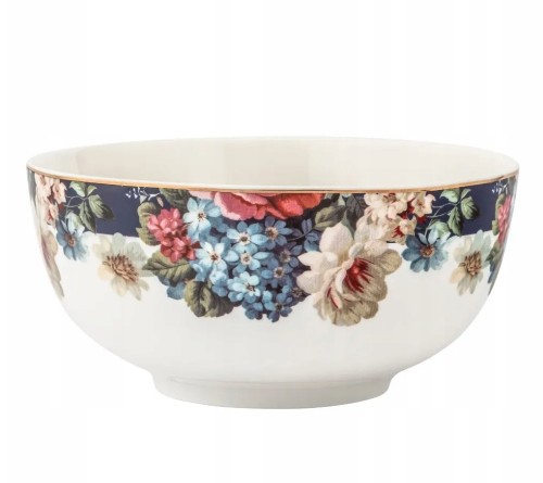 Miska porcelanowa salaterka biała w kwiatki 14cm 600ml 1szt Róża