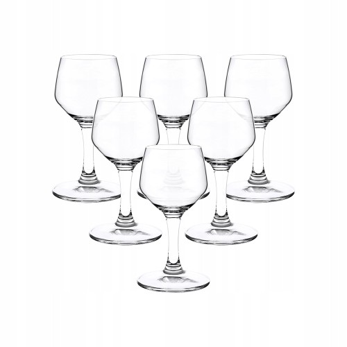 Kieliszki szklane do wódki nalewki na nóżce zestaw 6 sztuk 40ml