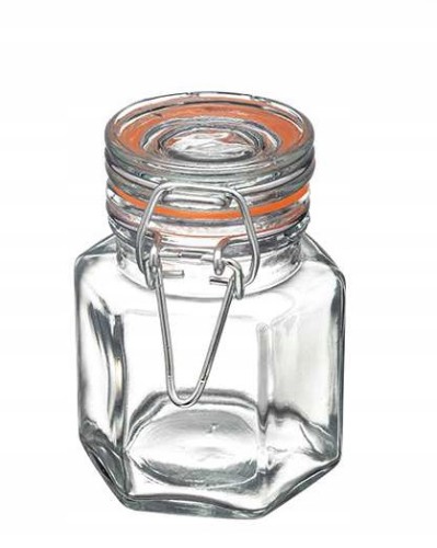 Pojemnik szklany hermetyczny z pokrywką i silikonową uszczelką 100ml 1 szt.