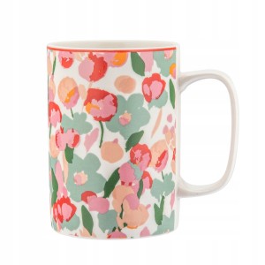 Kubek porcelanowy kolorowy pastelowy kwiatki 380ml 1szt Grace